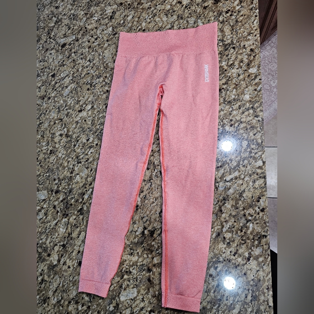 Gymshark Pink/salmon Seamless Leggings Womens M NWOT